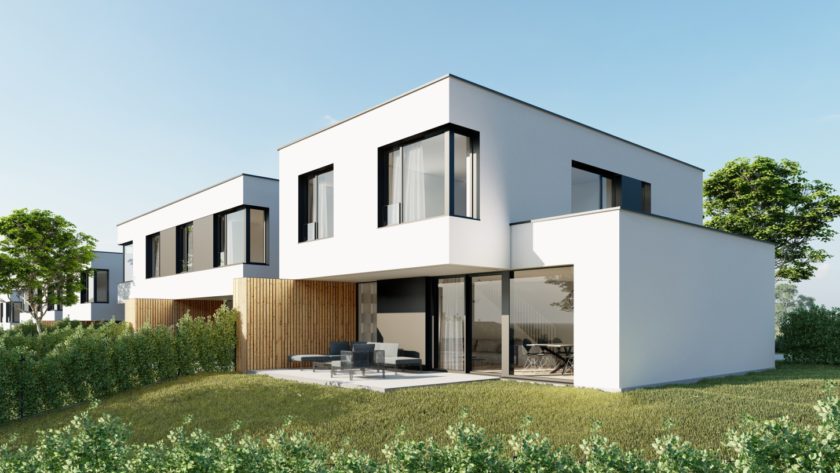Luxusní domy v projektu Rezidence Brodce mají hotové hrubé stavby