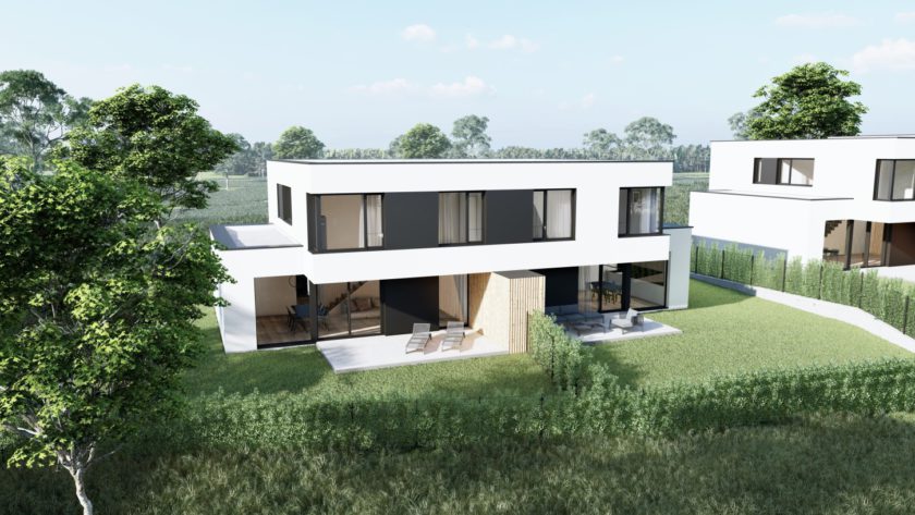 Luxusní domy v projektu Rezidence Brodce mají hotové hrubé stavby